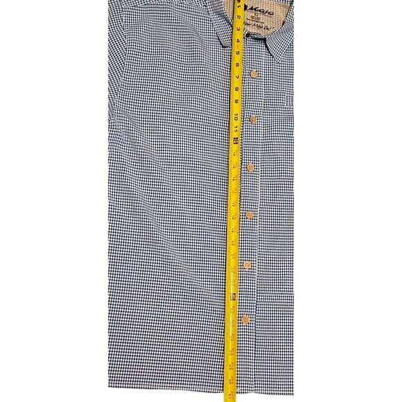 Mojo Shirt Mens XL Blue White Checked Button Up Fishing Outdoor Long Sleeve - Picture 13 of 14